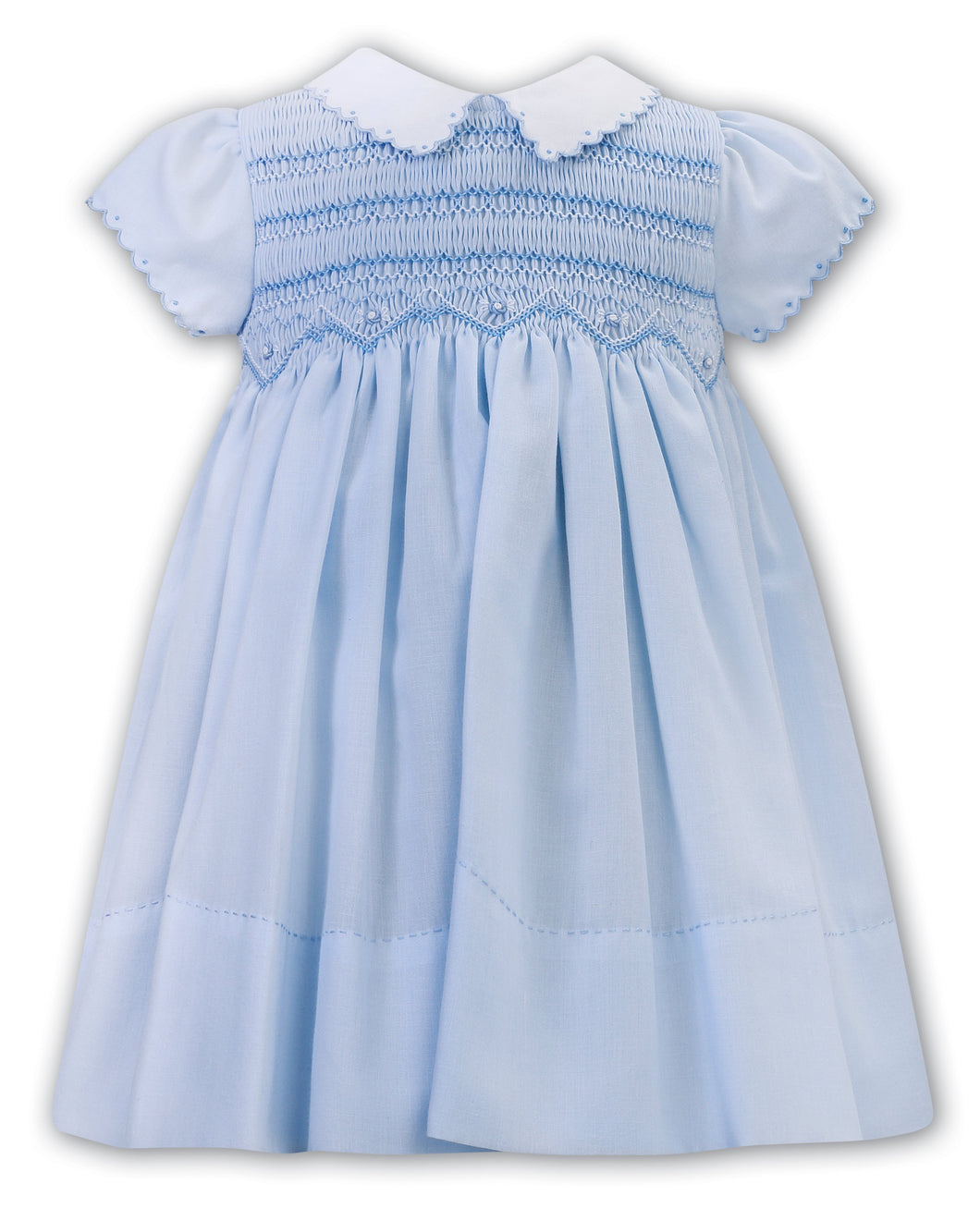 NEW SS24 Sarah Louise Girls Blue Smocked Dress 013195