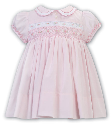NEW SS24 Sarah Louise Girls Pink Smocked Dress 013200