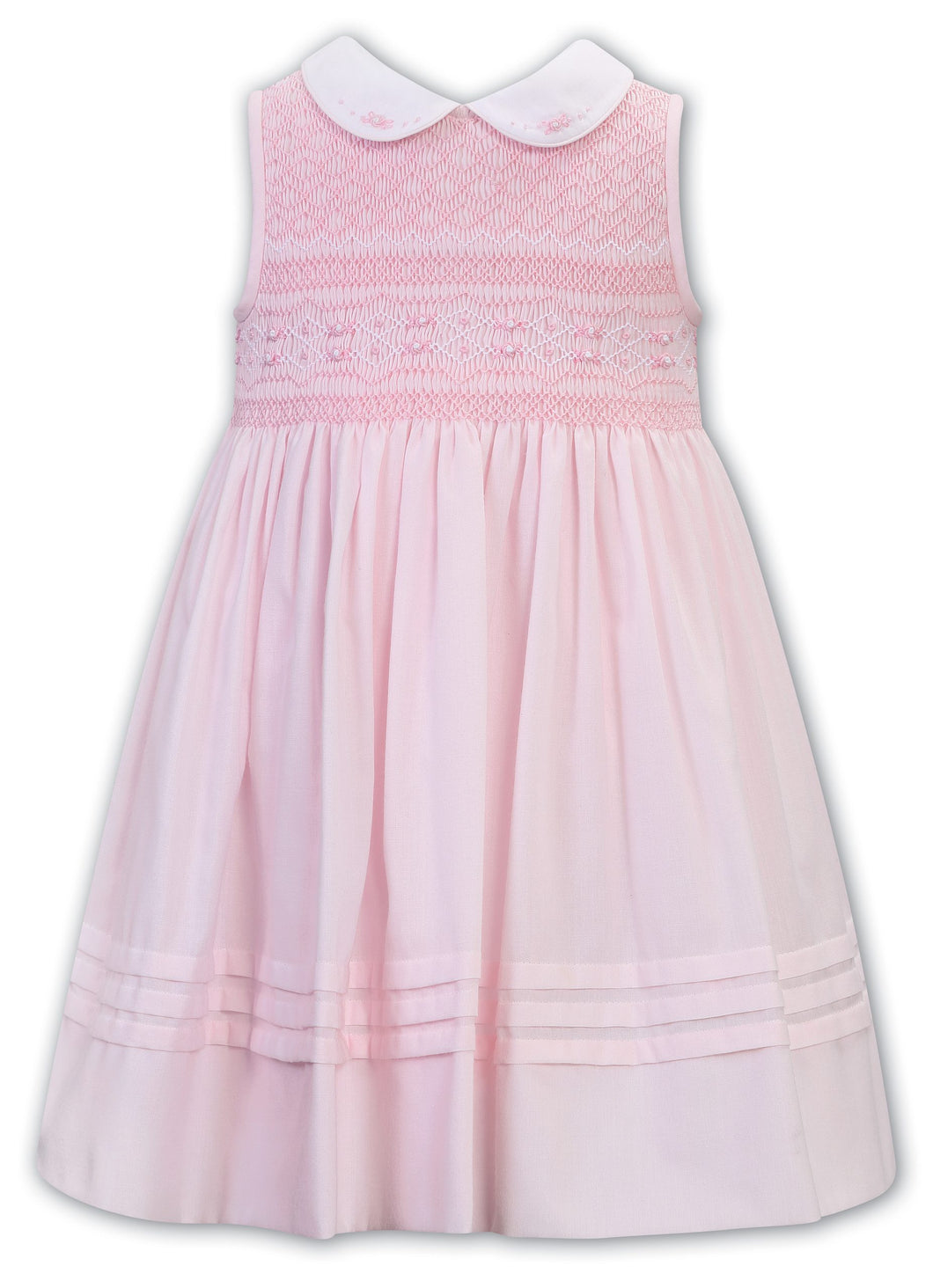 NEW SS24 Sarah Louise Girls Pink Smocked Dress 013224
