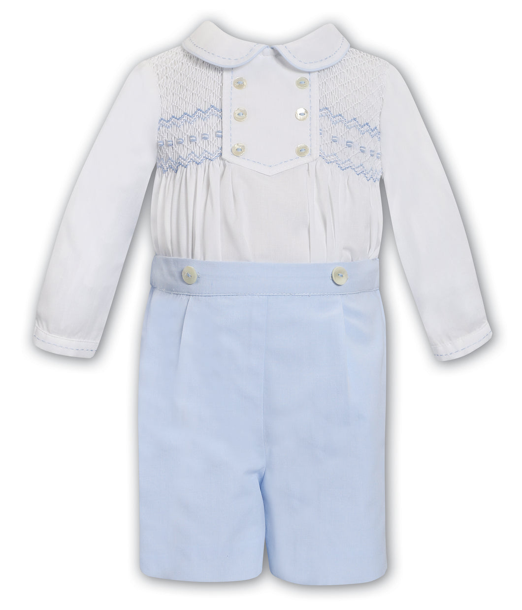NEW AW25 Sarah Louise Boys Smocked Outfit 013684