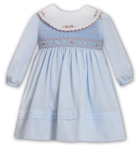 NEW AW25 Sarah Louise Girls Smocked Dress 013687 Blue