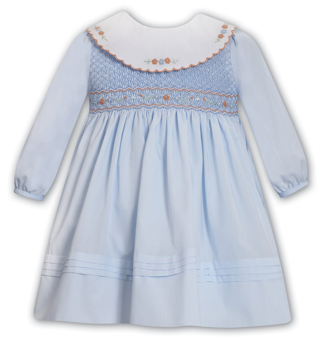 NEW AW25 Sarah Louise Girls Smocked Dress 013687 Blue