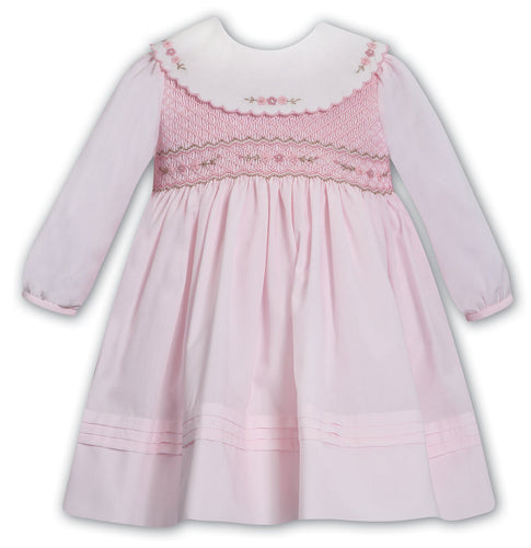 NEW AW25 Sarah Louise Girls Smocked Dress 013687 Pink
