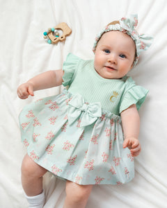 NEW SS24 Caramelo Girls Garden Baby Dress MINT 031280
