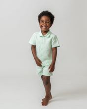 Load image into Gallery viewer, NEW SS23 Caramelo Boys Linen Shorts Set with Hat MINT 0331121