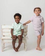 Load image into Gallery viewer, NEW SS23 Caramelo Boys Linen Shorts Set with Hat MINT 0331121