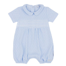 Load image into Gallery viewer, NEW SS24 Blues Baby Smocked Romper BB1149