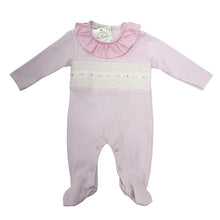Load image into Gallery viewer, NEW AW25 Pink Smocked Babygrow 10102 Pink