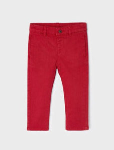 NEW AW23 Mayoral Boys Chino Trousers Red/47 521