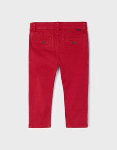 NEW AW23 Mayoral Boys Chino Trousers Red/47 521