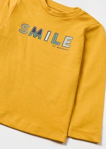 NEW AW23 Mayoral Boys Long Sleeve T-Shirt 108 Honey Yellow/15