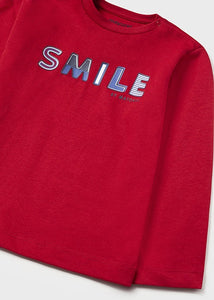 NEW AW23 Mayoral Boys Long Sleeve T-Shirt 108 Red/21