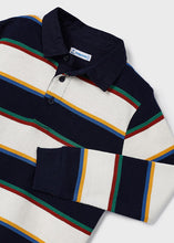 Load image into Gallery viewer, NEW AW23 Mayoral Boys Striped Polo Shirt 4102 Dark/37