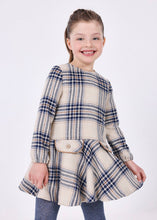 Load image into Gallery viewer, NEW AW23 Mayoral Girls Plaid Dress 4918 Navy/84