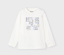 Load image into Gallery viewer, NEW AW24 Mayoral Boys Long Sleeve t-shirt 173 Cream 55