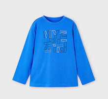 Load image into Gallery viewer, NEW AW24 Mayoral Boys Long Sleeve t-shirt 173 Blue 56