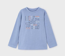 Load image into Gallery viewer, NEW AW24 Mayoral Boys Long Sleeve t-shirt 173 Dusky Blue 60