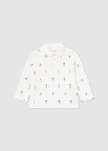 Load image into Gallery viewer, NEW AW24 Mayoral Boys Bear Print Polo Shirt 2182 Cream/38