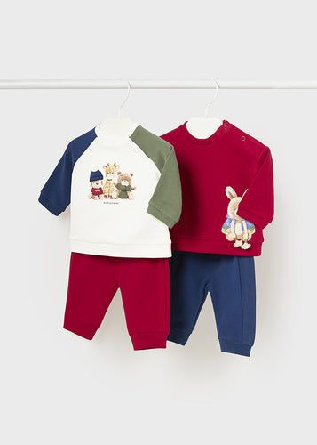 NEW AW24 Mayoral Boys 2 pack Outfit 2635 Red/88