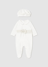 Load image into Gallery viewer, PRE ORDER - NEW AW24 Mayoral Girls Babygrow with Beret 2782 Natural/10