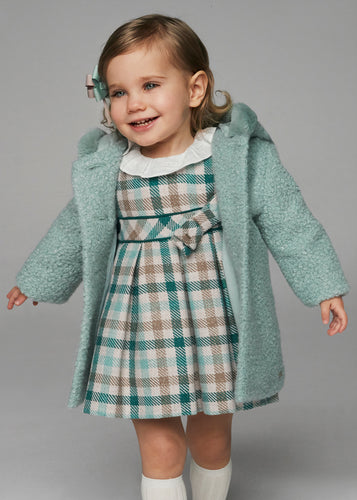 NEW AW24 Mayoral Plaid Dress 2903 Jade/75