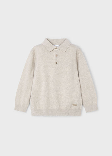 NEW AW24 Mayoral Boys Knit Polo Shirt 4102 Camel 67