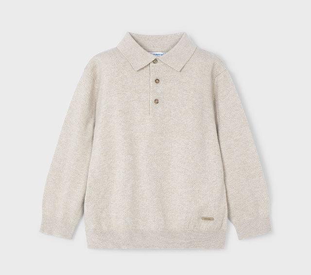 NEW AW24 Mayoral Boys Knit Polo Shirt 4102 Camel 67