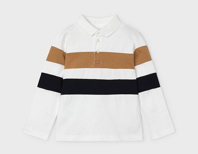 NEW AW24 Mayoral Boys Polo Shirt 4103 Cream 71