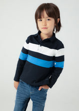 Load image into Gallery viewer, NEW AW24 Mayoral Boys Polo Shirt 4103 Blue/Black 72