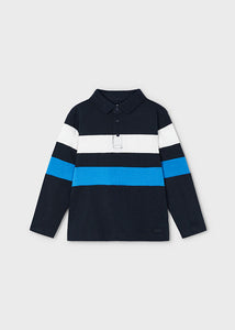 NEW AW24 Mayoral Boys Polo Shirt 4103 Blue/Black 72