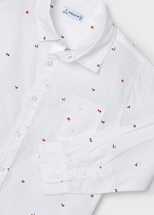 NEW AW24 Mayoral Boys Shirt 4110 White/52