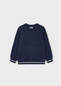 NEW AW24 Mayoral Boys Embossed Jumper 4341 navy/60