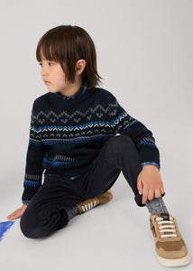 NEW AW24 Mayoral Boys Jumper 4344 blue/black 15