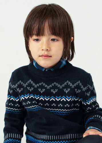 PRE ORDER - NEW AW24 Mayoral Boys Jumper 4344 blue/black 15