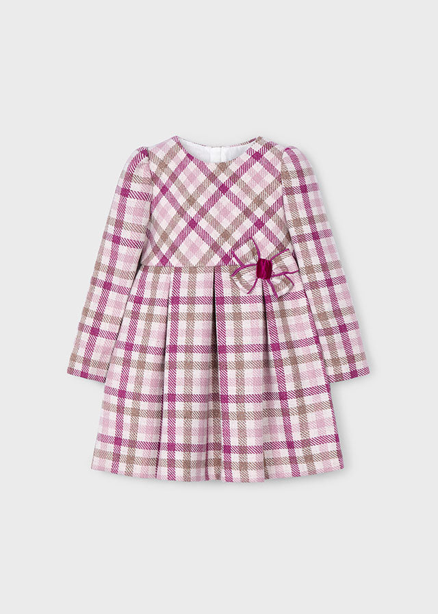 NEW AW24 Mayoral Plaid Dress 4914 Rose/11