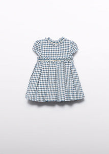 NEW AW24 Abel and Lula Blue Houndstooth Dress 5503