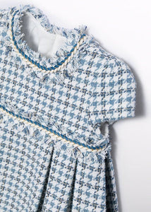 NEW AW24 Abel and Lula Blue Houndstooth Dress 5503