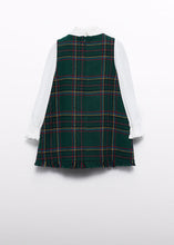 Load image into Gallery viewer, PRE ORDER - NEW AW24 Abel and Lula Plaid Pinnafore Dress Bottle Green 5527