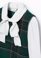 Load image into Gallery viewer, PRE ORDER - NEW AW24 Abel and Lula Plaid Pinnafore Dress Bottle Green 5527