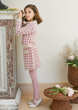 Load image into Gallery viewer, PRE ORDER - NEW AW24 Abel and Lula Houndstooth Knit Skirt Set Blackcurrent 5545