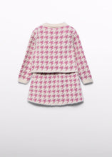 Load image into Gallery viewer, PRE ORDER - NEW AW24 Abel and Lula Houndstooth Knit Skirt Set Blackcurrent 5545