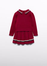 Load image into Gallery viewer, PRE ORDER - NEW AW24 Abel and Lula Pleated Knit Skirt Set Red 5548