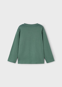 NEW AW25 Mayoral Boys Long Sleeve T shirt 173 Green 77