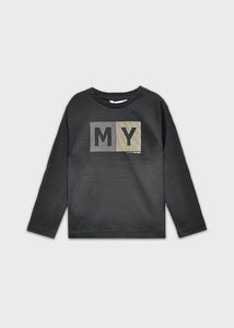 NEW AW25 Mayoral Boys Long Sleeve T shirt 173 Black 78