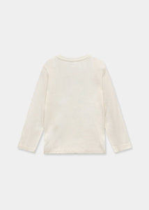 NEW AW25 Mayoral Boys Long Sleeve T shirt 173 Cream 80