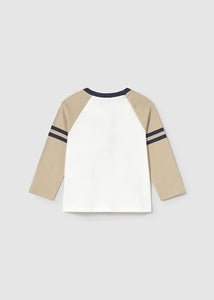 PRE ORDER - NEW AW25 Mayoral Boys Teddy Bear T shirt 2059 Latte 86