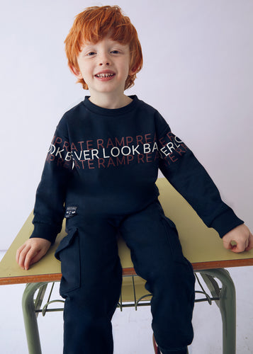 NEW AW25 Mayoral Boys Tracksuit 4809 Navy 73