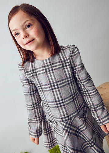 NEW AW25 Mayoral Girls Dress 4921 Silver 88