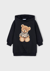 NEW AW25 Mayoral Girls Hoodie Dress 4928 Black 60