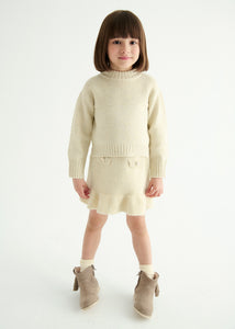 PRE ORDER - NEW AW25 Abel & Lula Girls Knit Skirt Set 5543 Beige